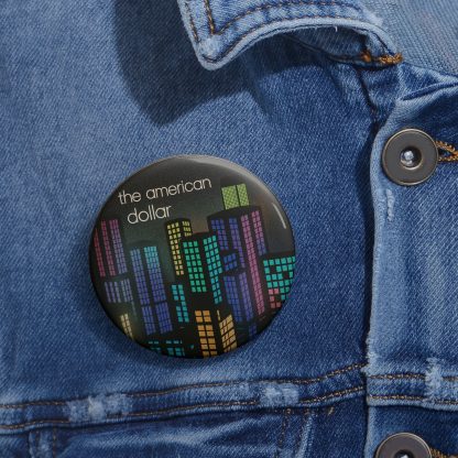 Pin Button - Lofi Dimensions 3 - Futuristic Glowing Skyline Design - Image 4