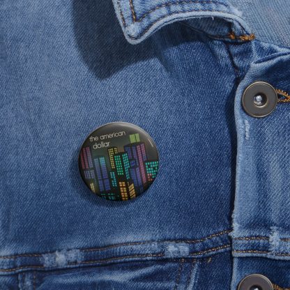 Pin Button - Lofi Dimensions 3 - Futuristic Glowing Skyline Design - Image 2