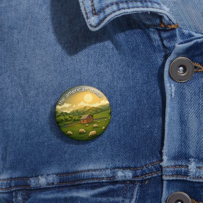 Pin Button - Anything You Synthesize - Countryside Peaceful Scene - Image 2