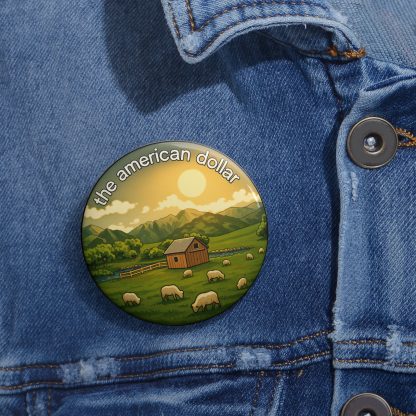 Pin Button - Anything You Synthesize - Countryside Peaceful Scene - Image 4