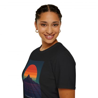 Neon Grid Horizons Softstyle T-Shirt - Image 4