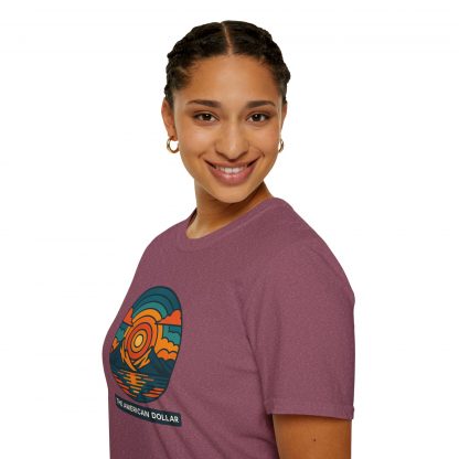 Retro Sunset Vista Softstyle T-Shirt - Image 28