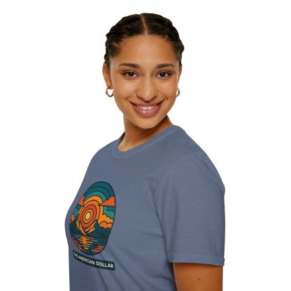 Retro Sunset Vista Softstyle T-Shirt - Image 24