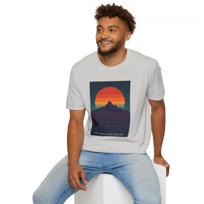 Neon Grid Horizons Softstyle T-Shirt - Image 7