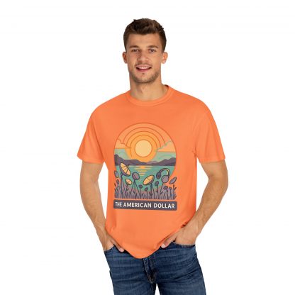 Signals at Sunset Garment Dyed T-Shirt - Image 7