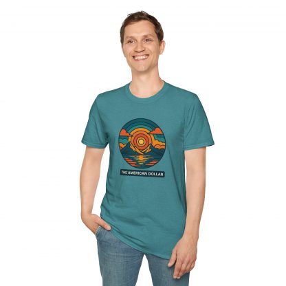 Retro Sunset Vista Softstyle T-Shirt - Image 15