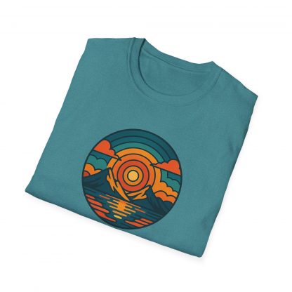 Retro Sunset Vista Softstyle T-Shirt - Image 14