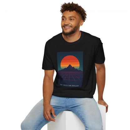 Neon Grid Horizons Softstyle T-Shirt - Image 3