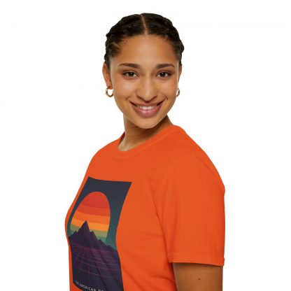 Neon Grid Horizons Softstyle T-Shirt - Image 12