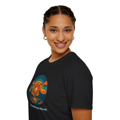 Retro Sunset Vista Softstyle T-Shirt - Image 12