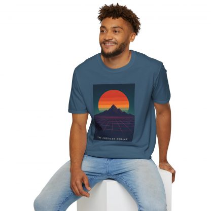 Neon Grid Horizons Softstyle T-Shirt - Image 19