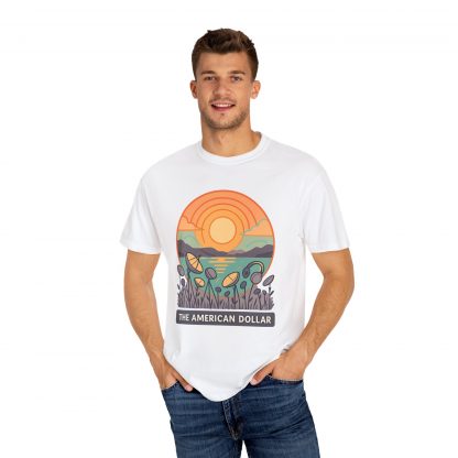 Signals at Sunset Garment Dyed T-Shirt - Image 3