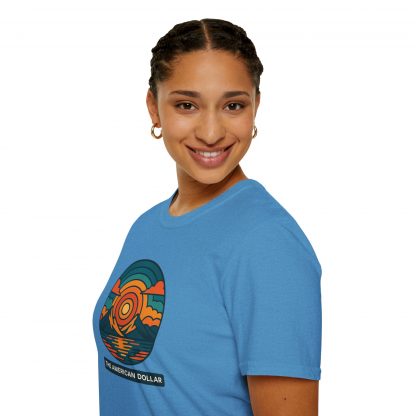 Retro Sunset Vista Softstyle T-Shirt - Image 20