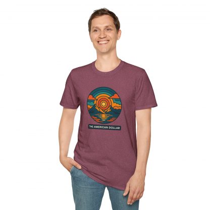 Retro Sunset Vista Softstyle T-Shirt - Image 27