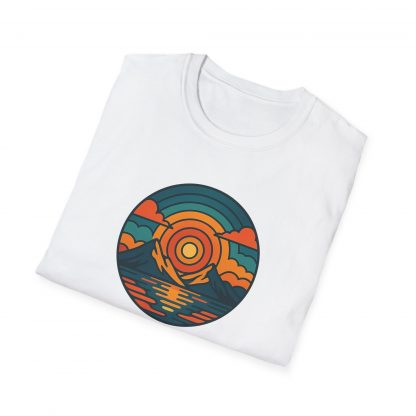 Retro Sunset Vista Softstyle T-Shirt - Image 2