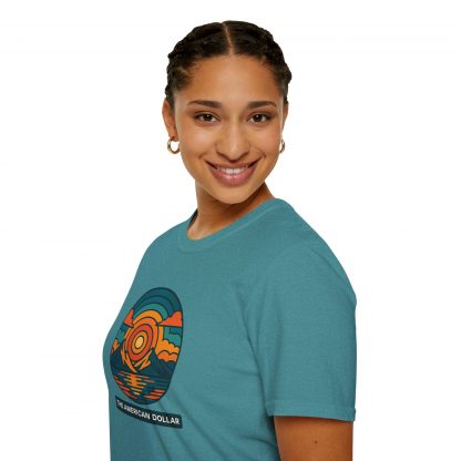 Retro Sunset Vista Softstyle T-Shirt - Image 16