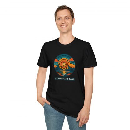Retro Sunset Vista Softstyle T-Shirt - Image 11