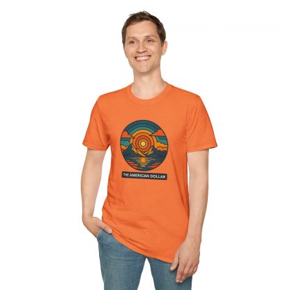 Retro Sunset Vista Softstyle T-Shirt - Image 7